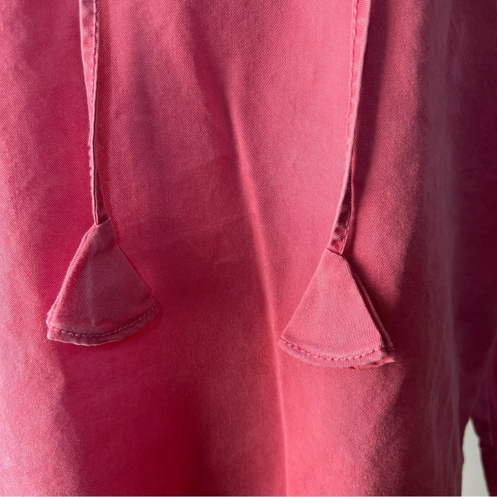 J. Jill pink tunic style lace up closer top long sleeve button cuff sz small SP - Picture 3 of 12